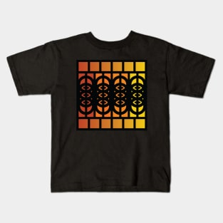 “Dimensional Cloning” - V.4 Orange - (Geometric Art) (Dimensions) - Doc Labs Kids T-Shirt